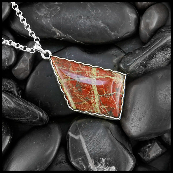 Custom Bloodstone Spirals Pendant