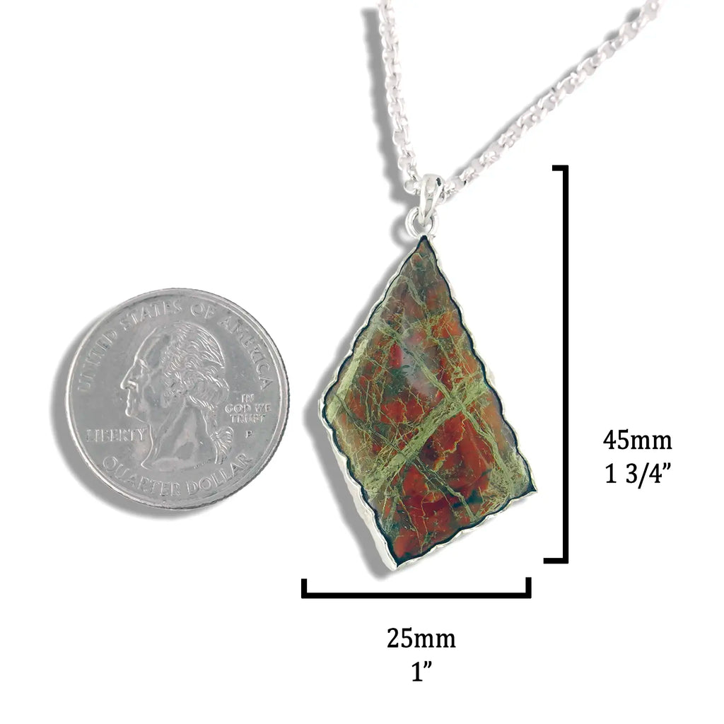 Custom Bloodstone Spirals Pendant
