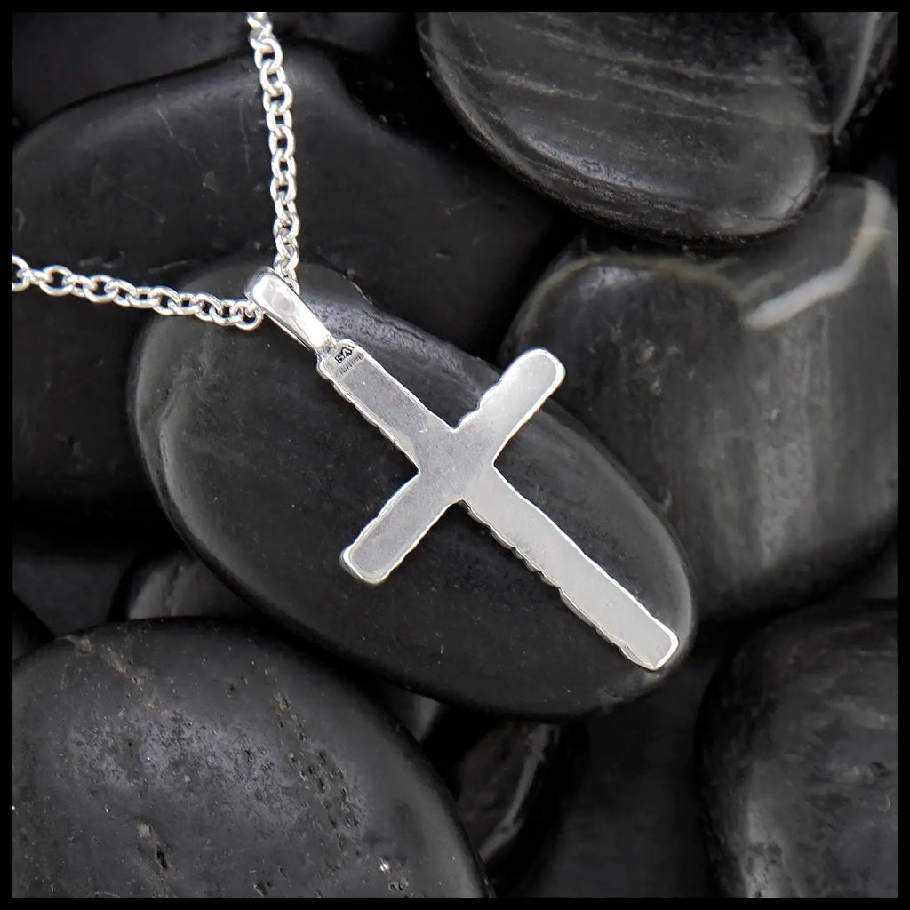 Trinity Scroll Cross Pendant in Sterling Silver