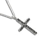 Trinity Scroll Cross Pendant in Sterling Silver