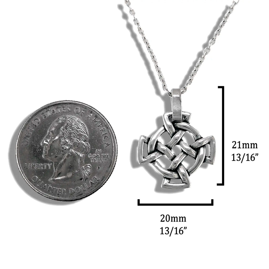 Medallion Equal Arm Cross in Silver