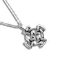 Medallion Equal Arm Cross in Silver