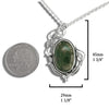 Moss Agate Garden Snail Pendant in Sterling Silver