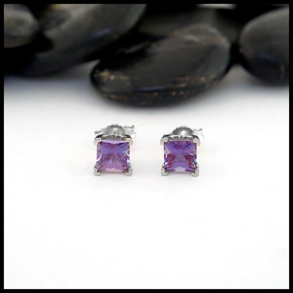 Lab Alexandrite Post Earrings