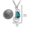 Oblique Turquoise Custom Pendant in Sterling Silver