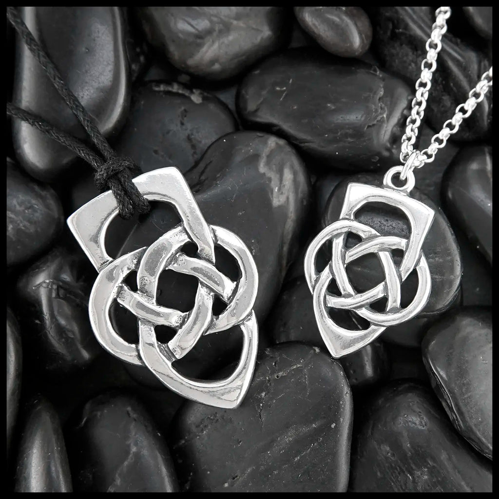 Father's Knot Pendant or Key Ring in Silver