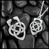 Father's Knot Pendant or Key Ring in Silver