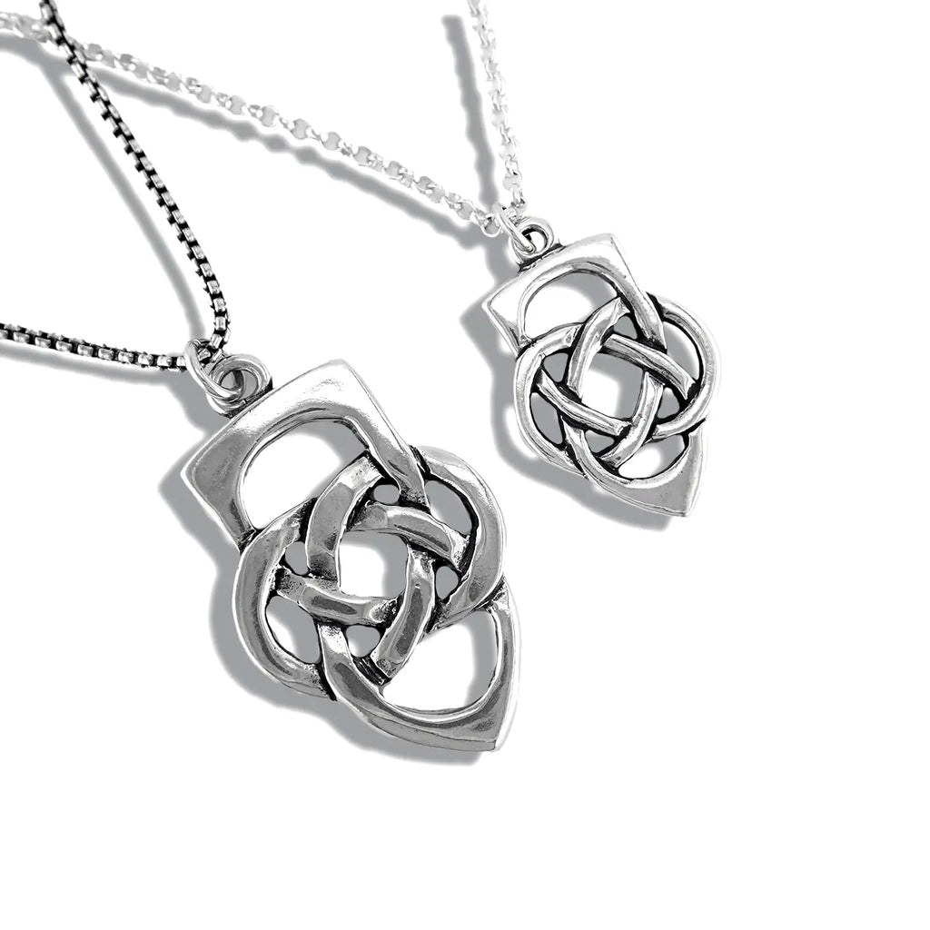 Father's Knot Pendant or Key Ring in Sterling Silver