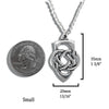 Father's Knot Pendant or Key Ring in Sterling Silver