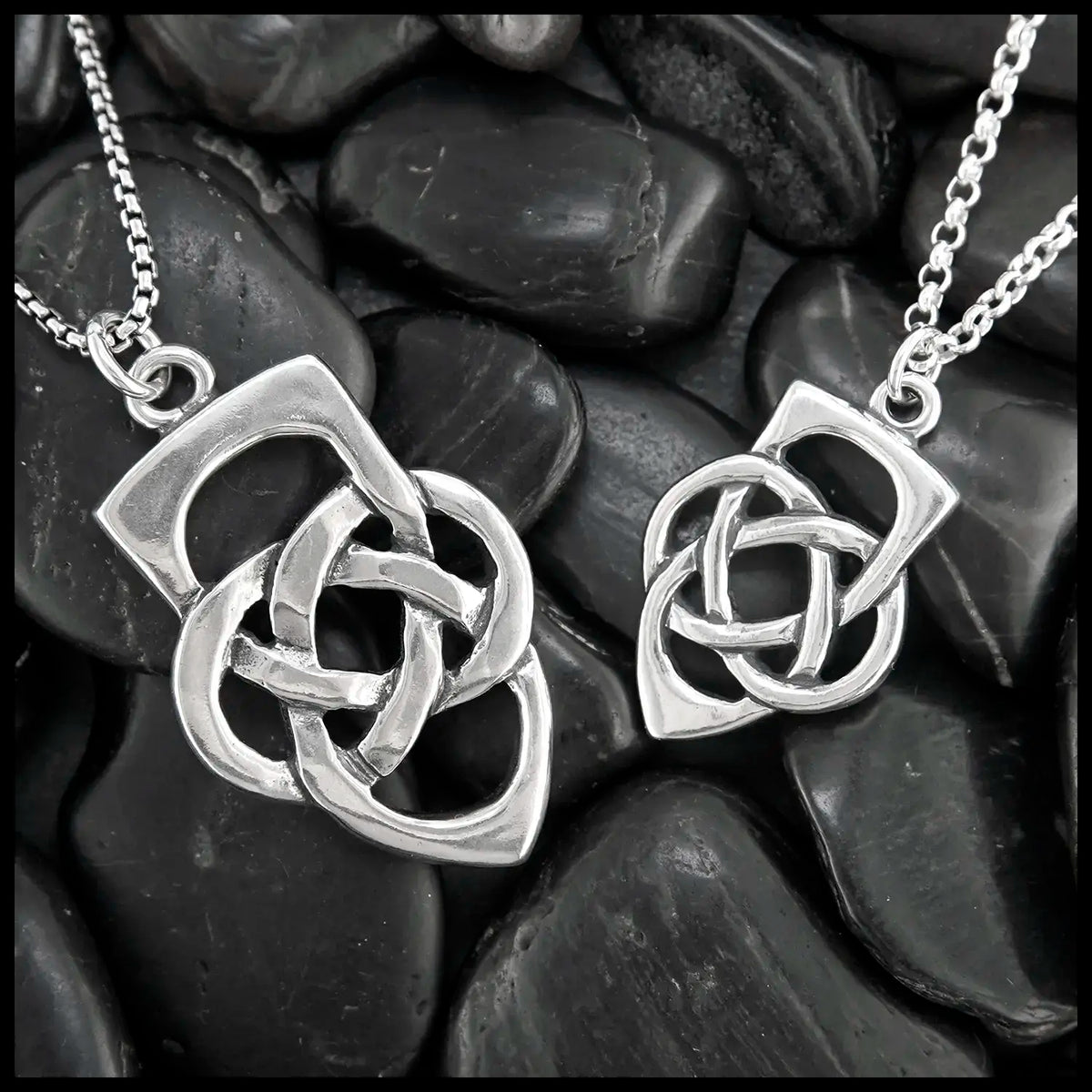 Father's Knot Pendant in Silver | Celtic Fatherhood Design
