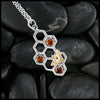 Citrine Honeycomb Pendant