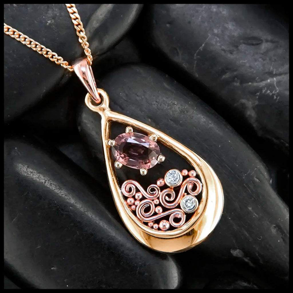 Custom Spinel Frame Pendant