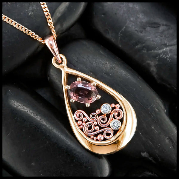 Custom Spinel Frame Pendant