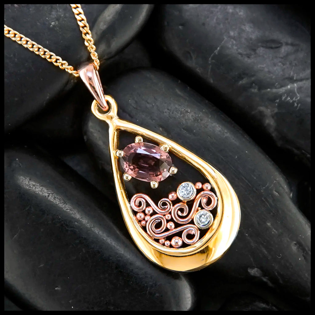 Custom Spinel Frame Pendant