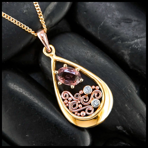 Custom Spinel Frame Pendant
