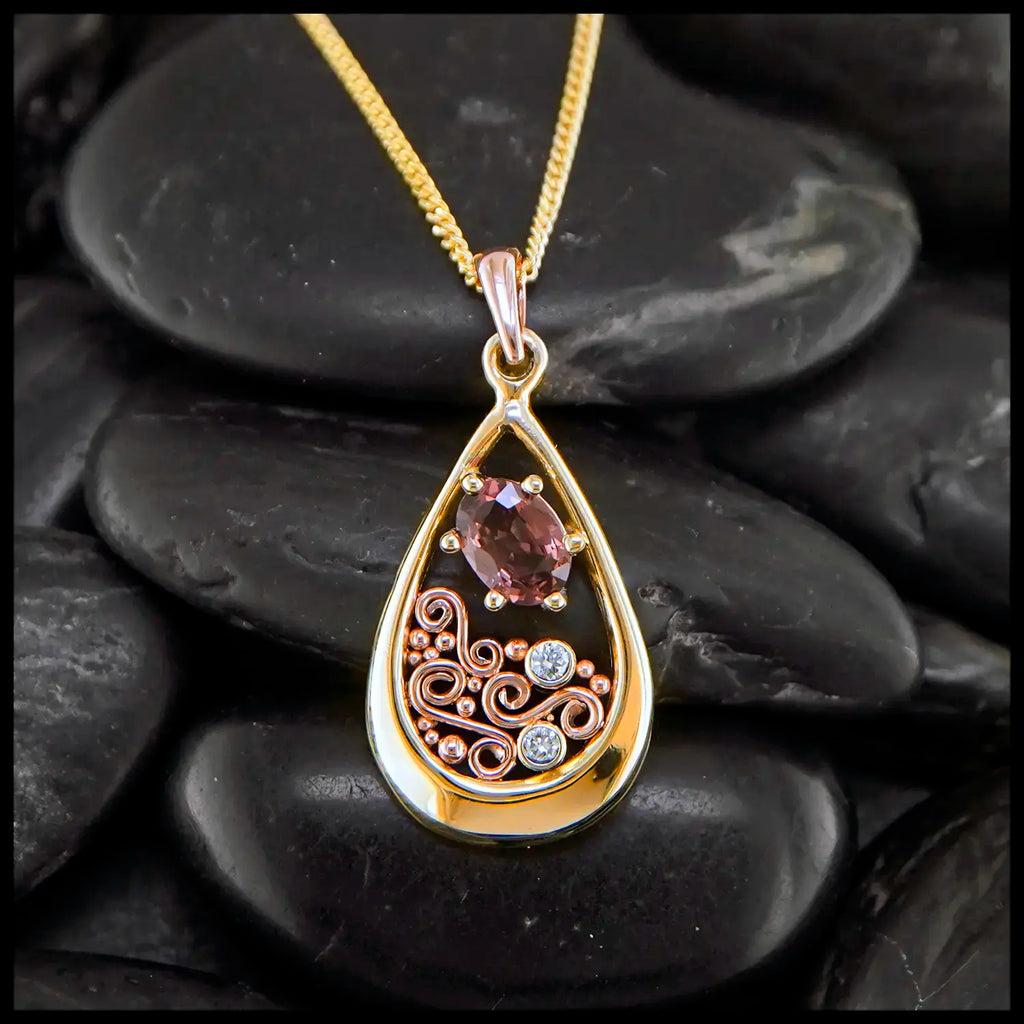 Custom Spinel Frame Pendant