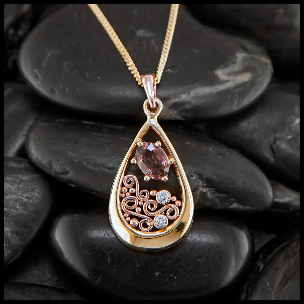 Custom Spinel Frame Pendant