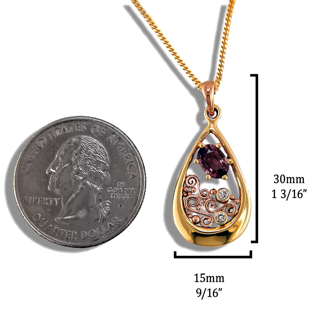Custom Spinel Frame Pendant