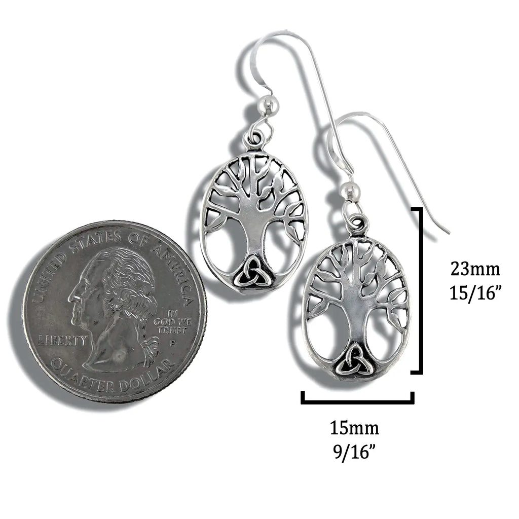 Family Tree Earrings in Sterling Silver