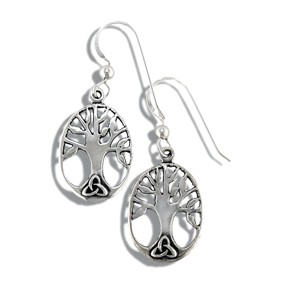 Family Tree Earrings in Sterling Silver