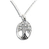 Oval Family Tree Pendant in Silver