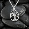Oval Family Tree Pendant in Silver