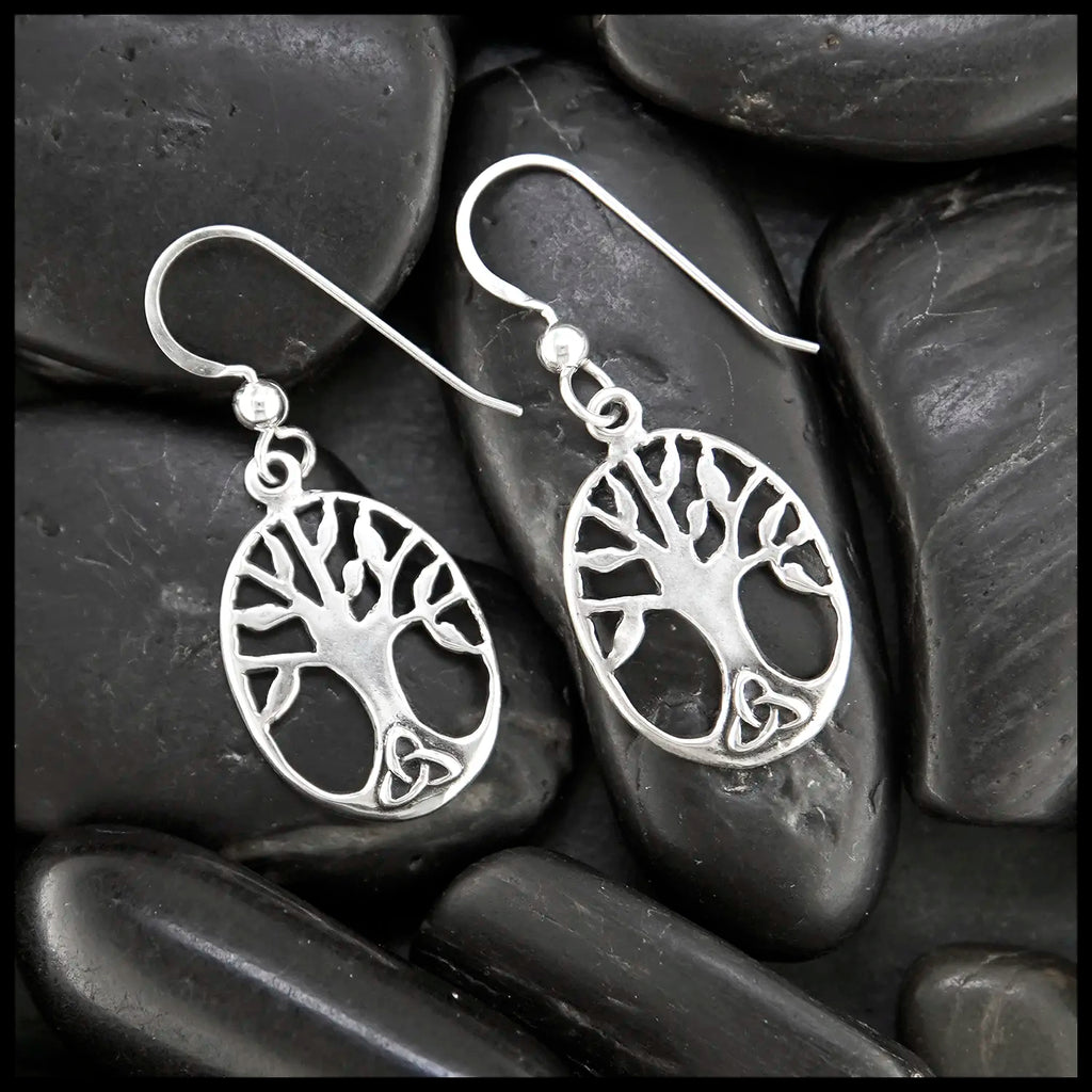 Family Tree Earrings in Sterling Silver