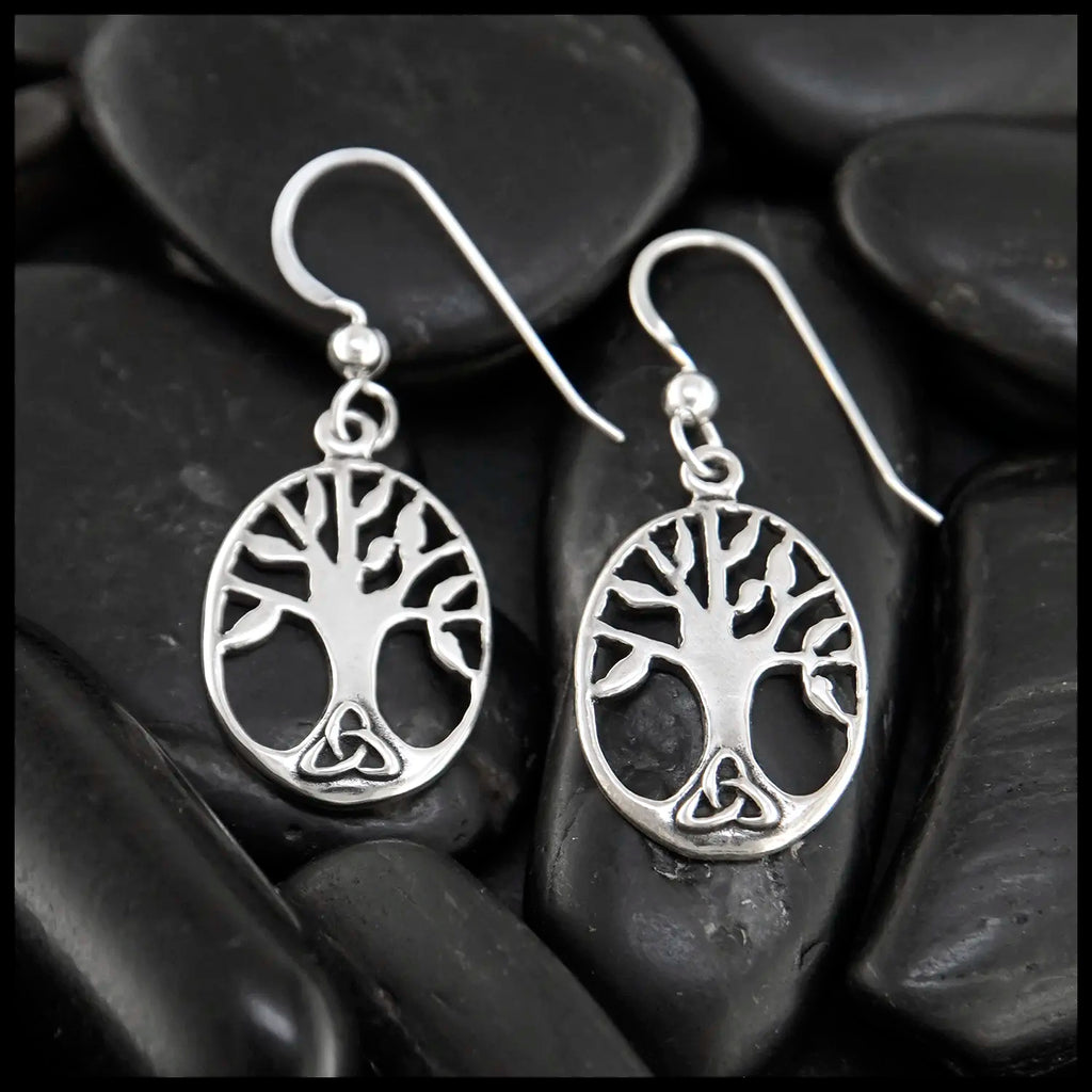 Family Tree Earrings in Sterling Silver