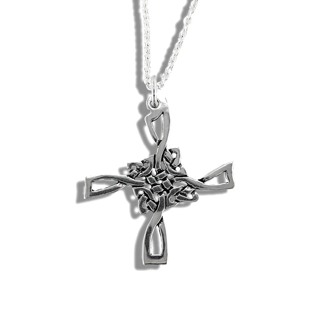 St. Brigid Open Cross Pendant in Sterling Silver