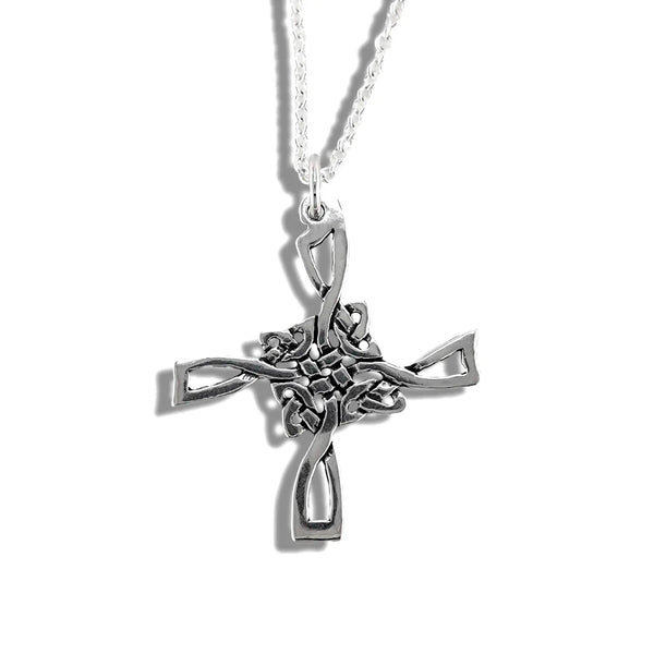 St. Brigid Open Cross Pendant in Sterling Silver