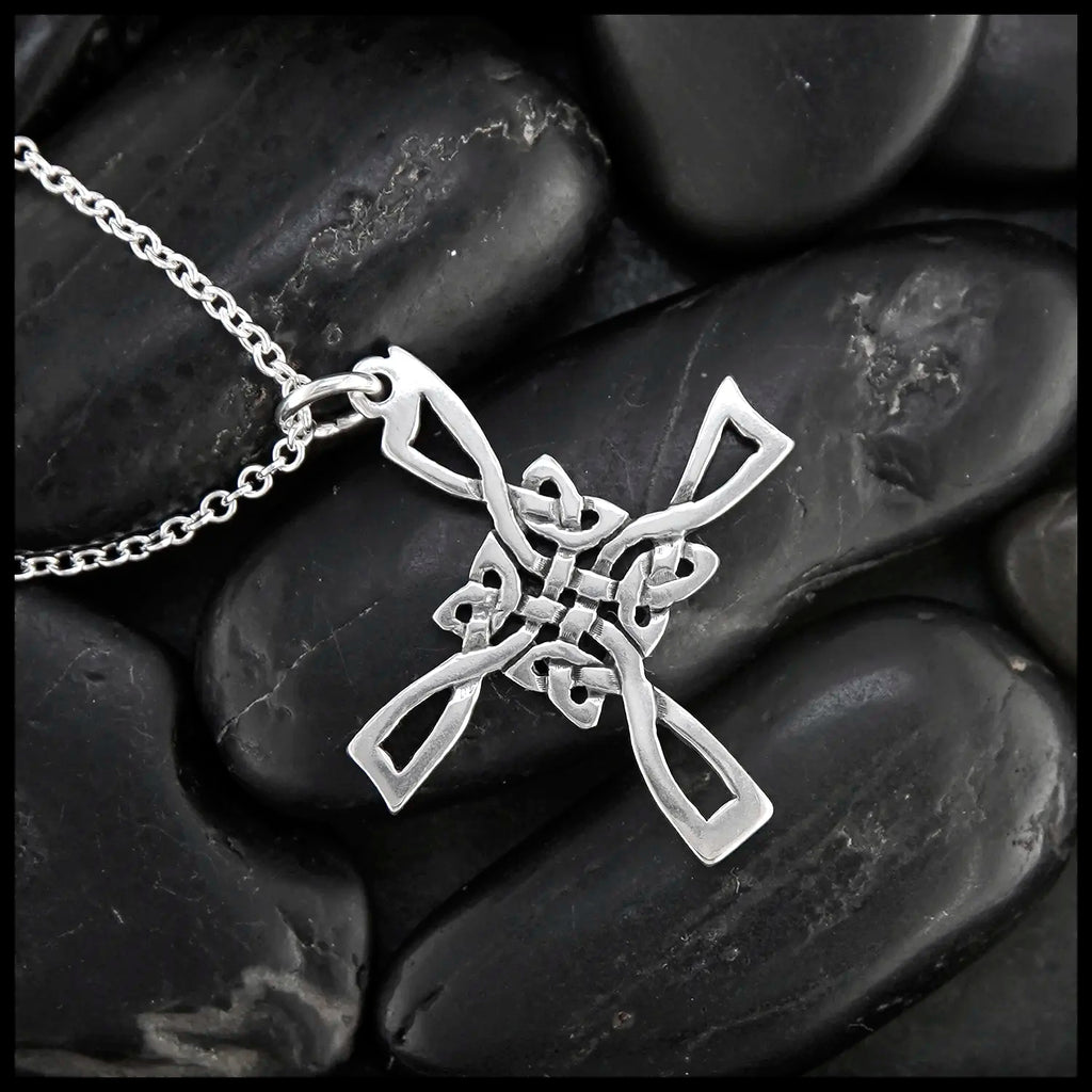 St. Brigid Open Cross Pendant in Sterling Silver
