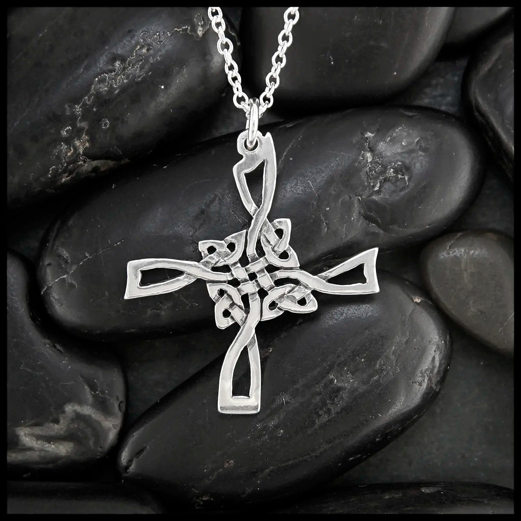 St. Brigid Open Cross Pendant in Sterling Silver
