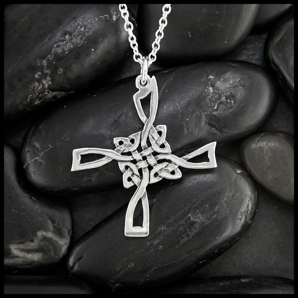 St. Brigid Open Cross Pendant in Sterling Silver