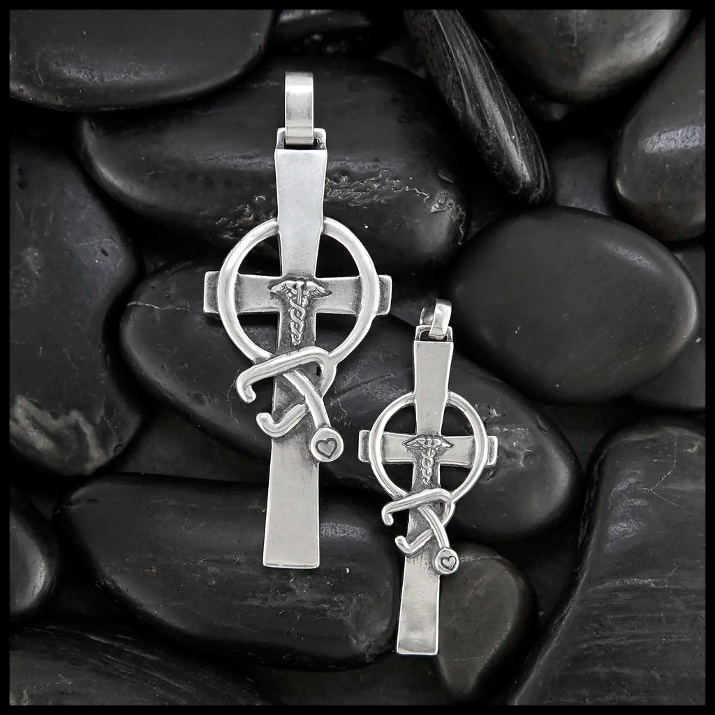Caring Cross Pendant in Sterling Silver