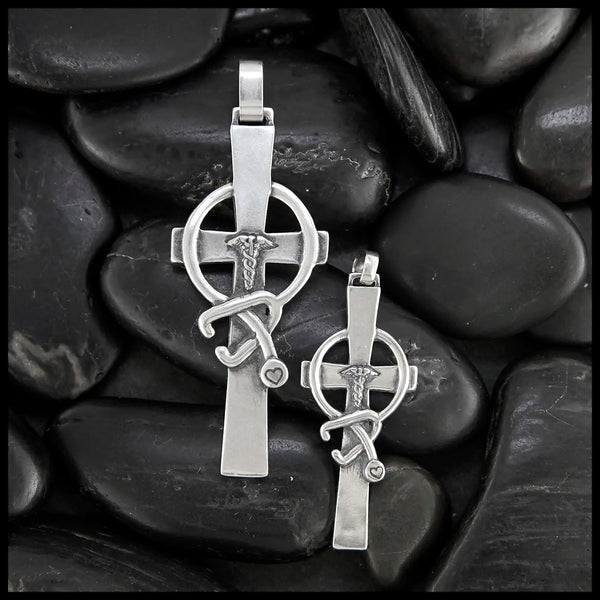 Caring Cross Pendant in Sterling Silver