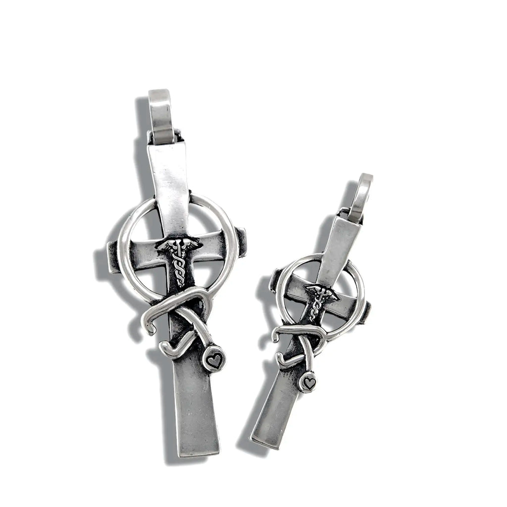Caring Cross Pendant in Sterling Silver