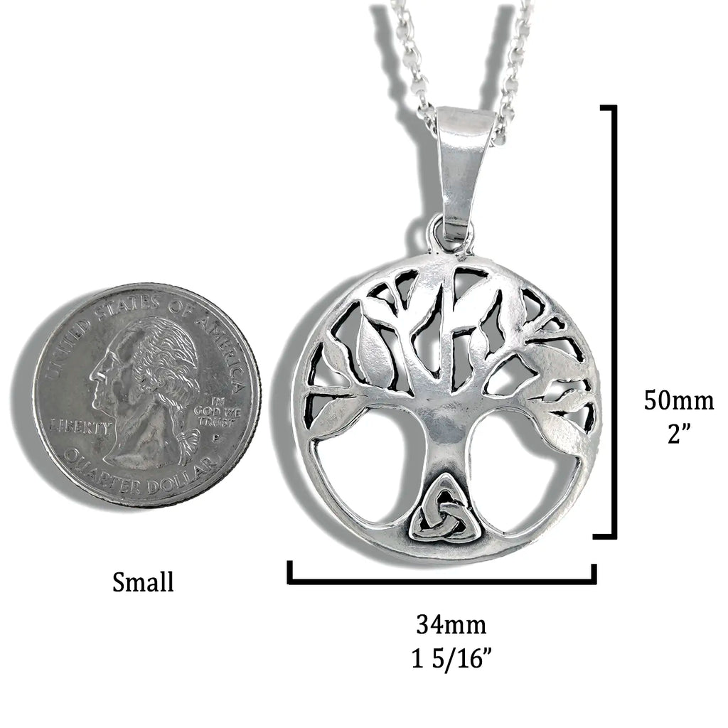 Celtic Family Tree Pendant in Silver