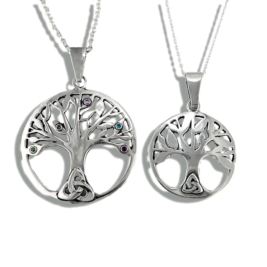 Celtic Family Tree Pendant in Silver