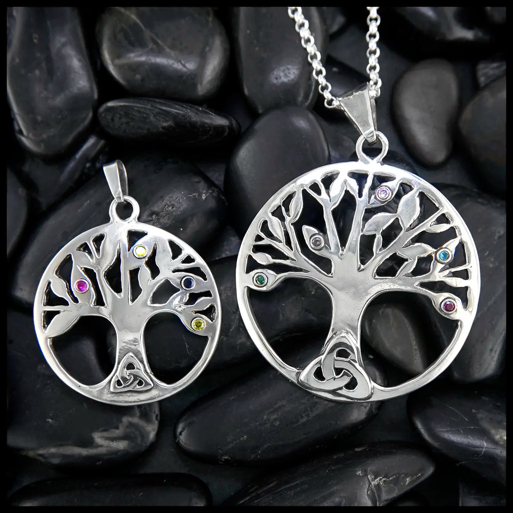 Celtic Family Tree Pendant in Silver