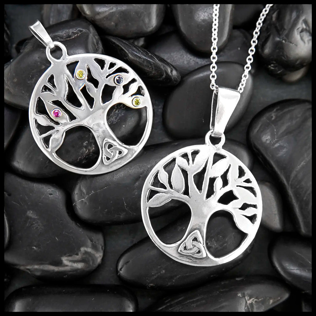 Celtic Family Tree Pendant in Silver