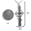 Celtic Caring Cross Pendant in Sterling Silver