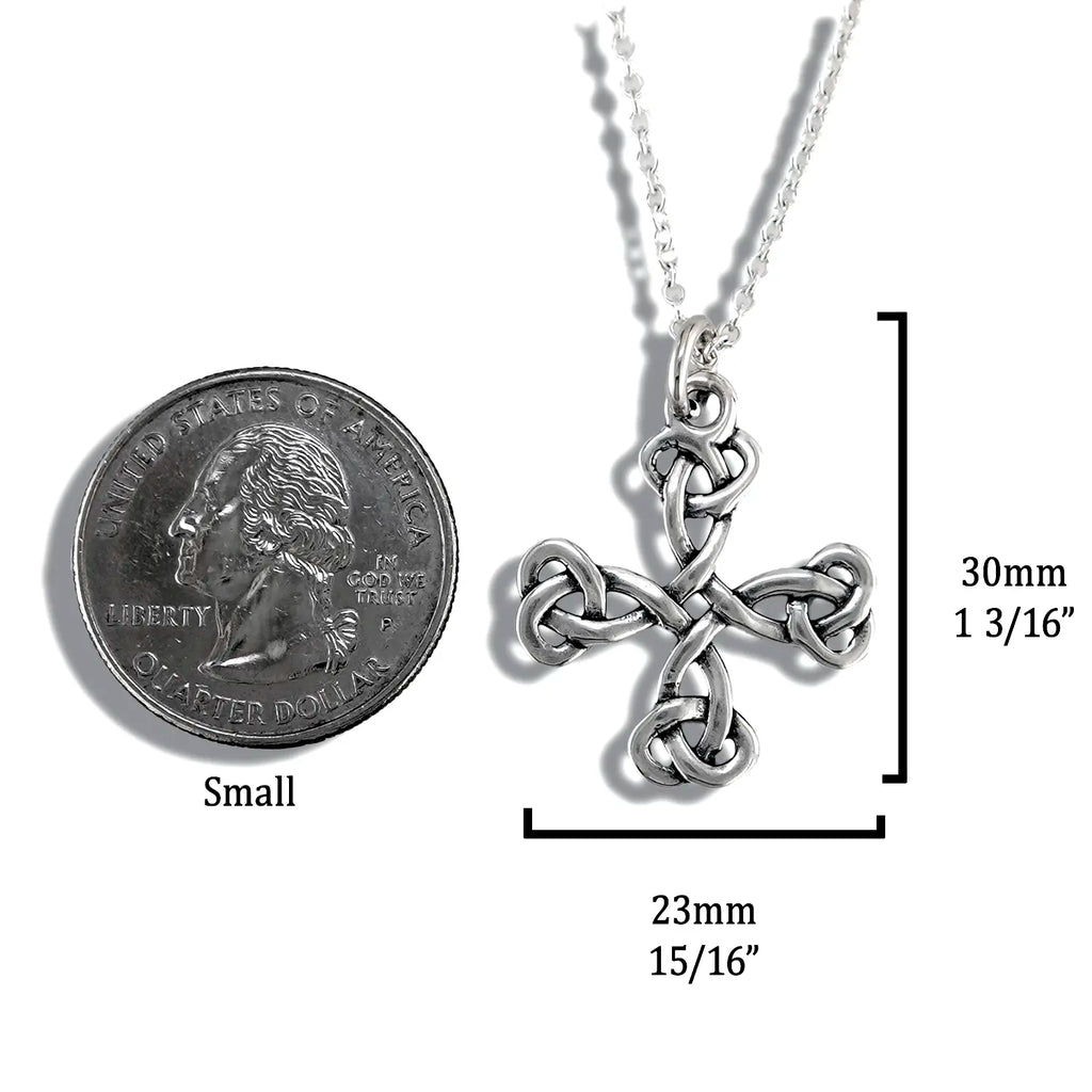 Equal Arm Celtic Cross Pendant in Sterling Silver