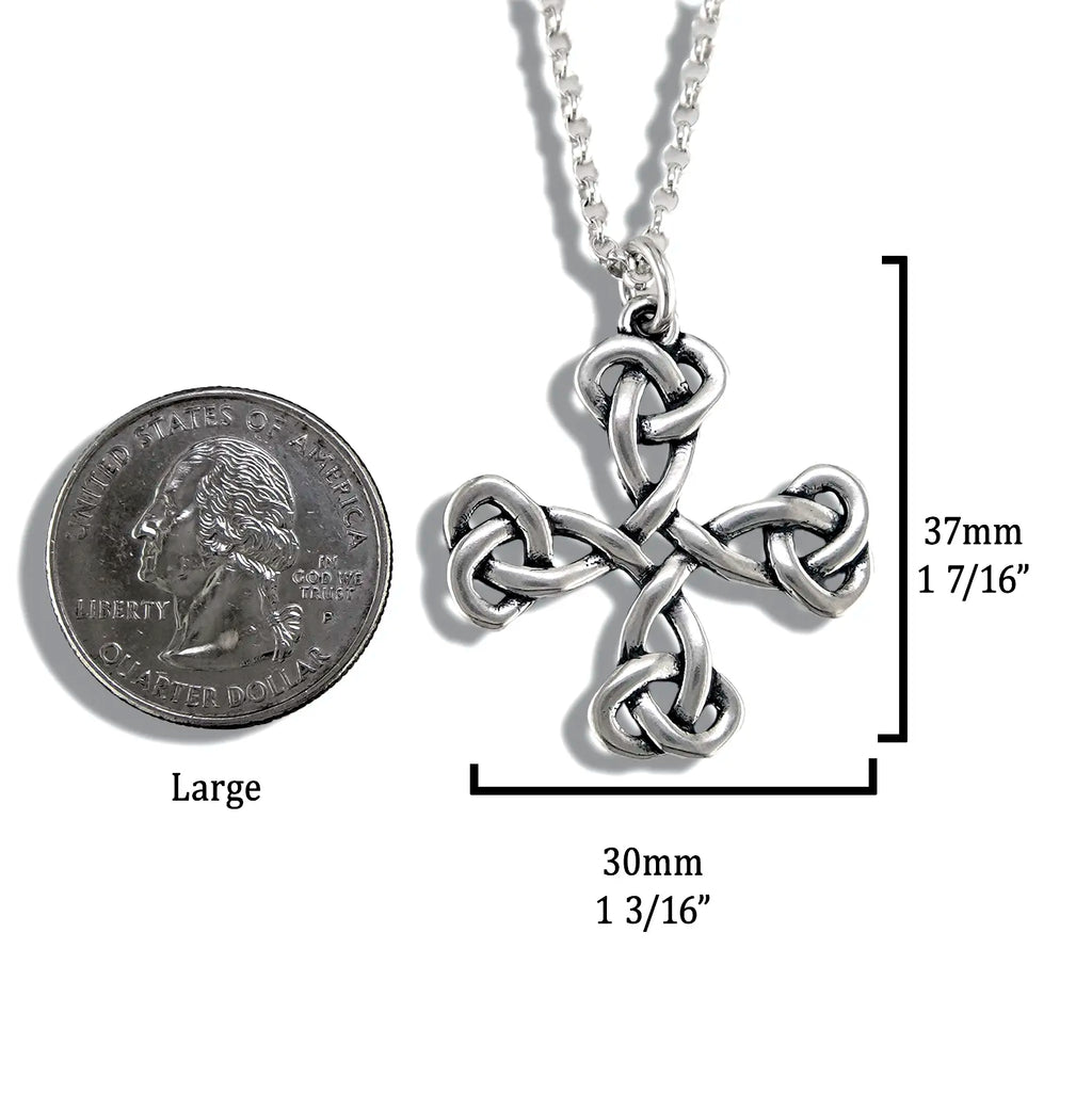 Equal Arm Celtic Cross Pendant in Sterling Silver
