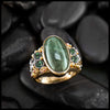 Mossy Green Sapphire Custom Frame Ring