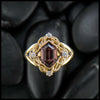 Custom Rose Zircon and Diamond Frame Ring