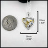 The Measurement s of The Liberty Star Pendant are : 28mm or 1 1/8" Tall & 20mm or 13/16" Wide.