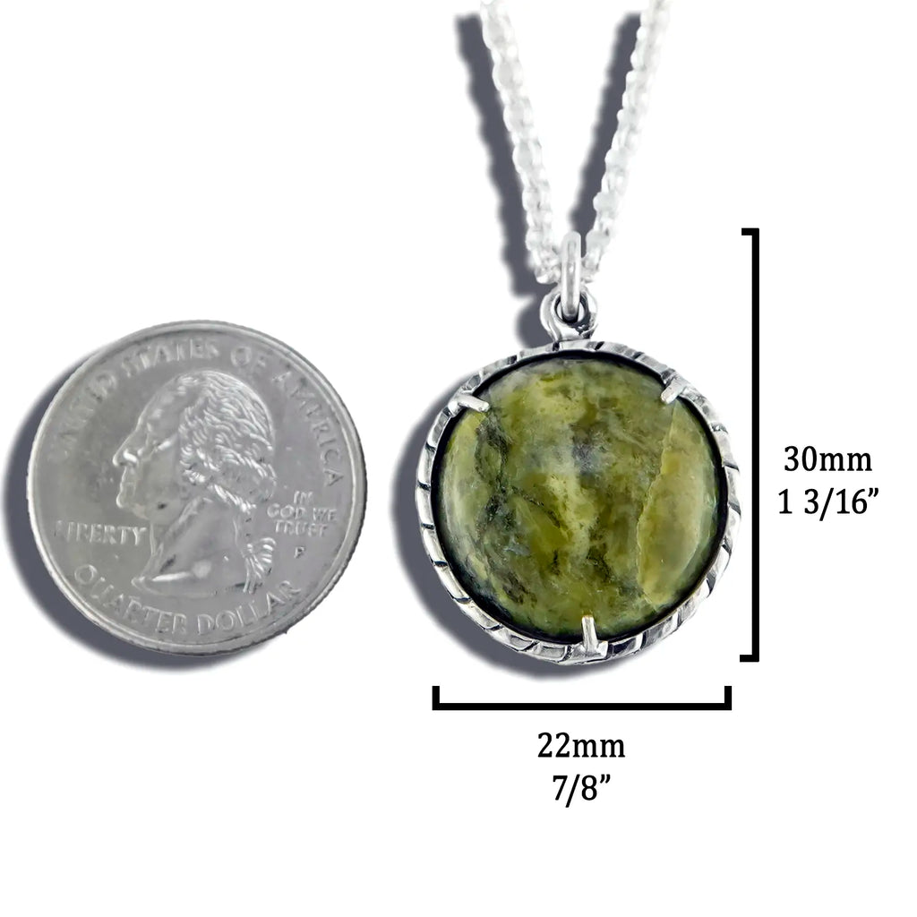 Connemara Marble Pendant in Sterling Silver