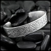 Pictish Key Pattern Cuff Bracelet in Sterling Silver