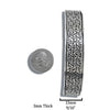 Pictish Key Pattern Cuff Bracelet in Sterling Silver