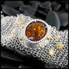 Custom Amber Chainmail Bracelet